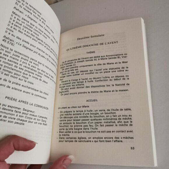 1981 Proclamer Dieu Avec Les Mains French Vintage Book Ex-Library Advent Xmas - Picture 9 of 10